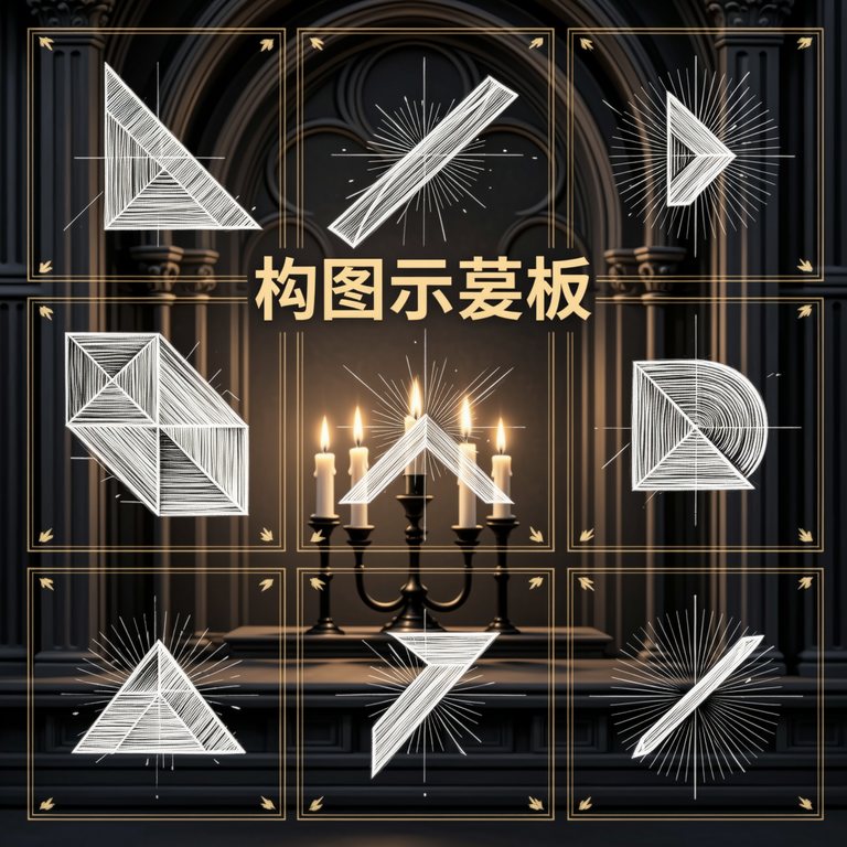 风起故事·构图示范板·慢半拍的工·0669